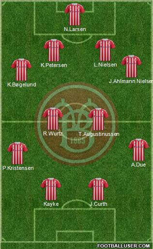 Aalborg Boldspilklub 4-2-3-1 football formation