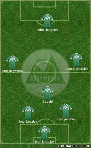 Pirin (Gotse Delchev) 4-2-2-2 football formation