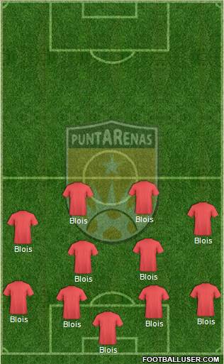 AD Municipal Puntarenas 3-5-1-1 football formation