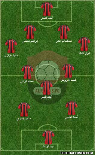 Al-Ra'eed 4-5-1 football formation