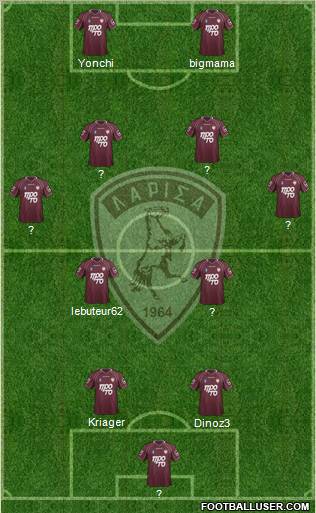 AE Larisa 1964 football formation