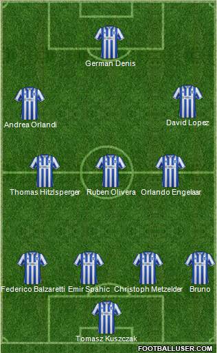Brighton and Hove Albion 4-3-2-1 football formation