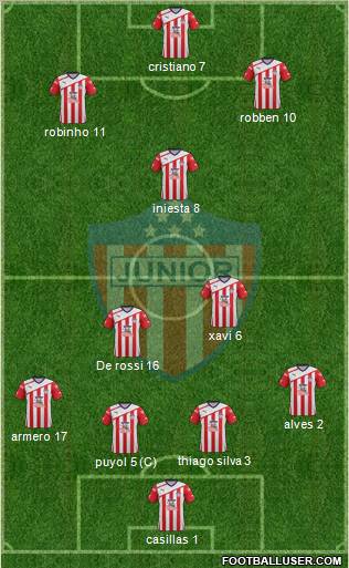 CPD Junior 4-2-1-3 football formation