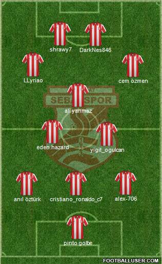 Akçaabat Sebatspor 5-3-2 football formation