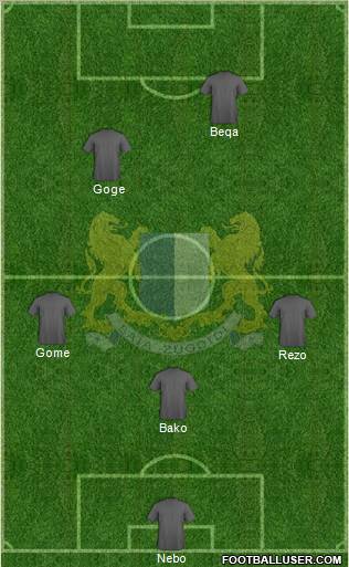 Baia Zugdidi 4-2-1-3 football formation