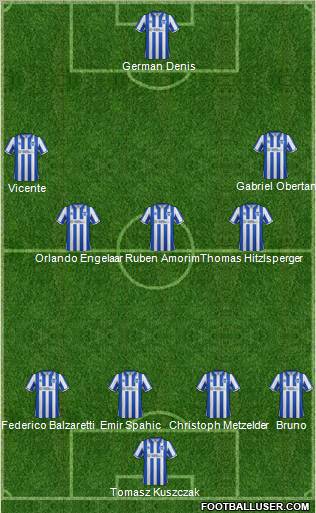 Brighton and Hove Albion 4-5-1 football formation