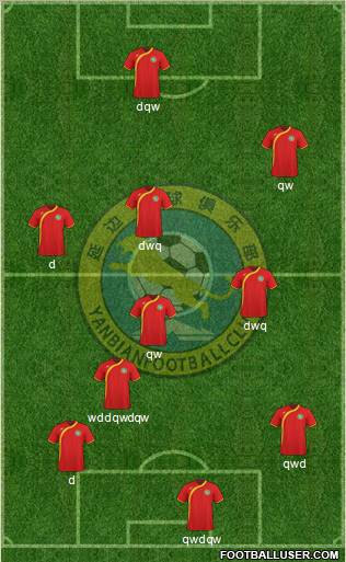 Jilin Yanbian 4-1-2-3 football formation