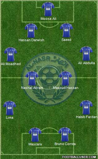 Al-Nassr (UAE) 4-4-2 football formation