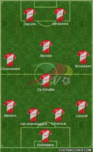 KV Oostende 4-3-1-2 football formation
