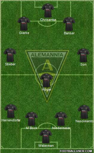 TSV Alemannia Aachen 4-3-2-1 football formation