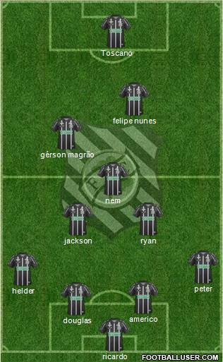 Figueirense FC 4-4-1-1 football formation