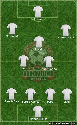 FC Vitebsk 4-3-3 football formation