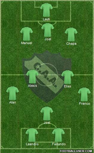 Alvarado 3-4-1-2 football formation