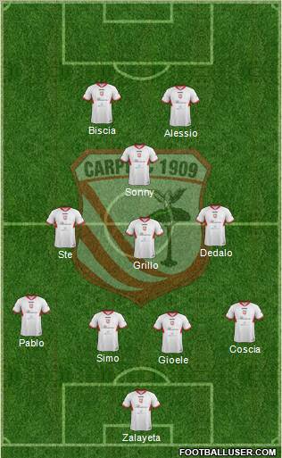 Carpi 4-3-2-1 football formation