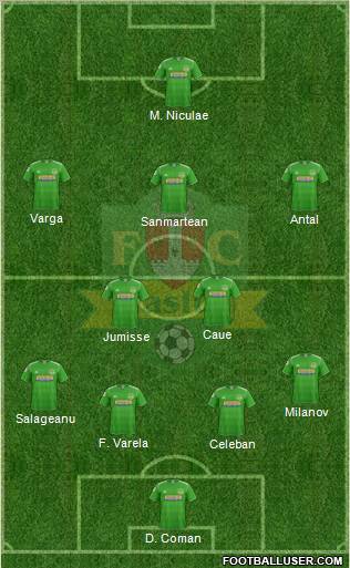 FC Vaslui 4-4-1-1 football formation