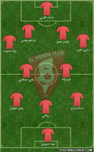 Al-Wahda (KSA) 4-5-1 football formation