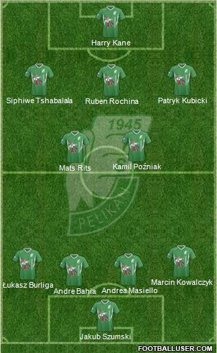 Pelikan Lowicz 4-2-3-1 football formation