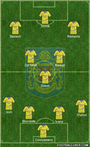 KSK Beveren 5-3-2 football formation