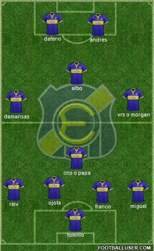 CD Everton de Viña del Mar S.A.D.P. 4-3-2-1 football formation