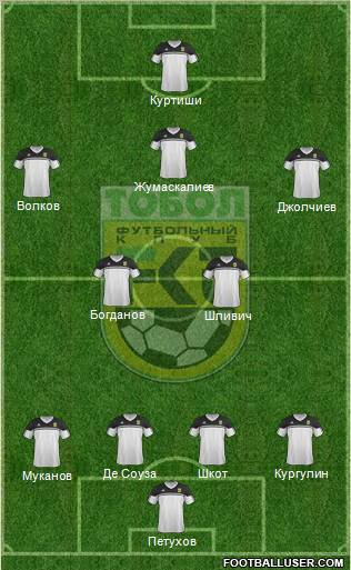 Tobyl Kostanay 4-5-1 football formation