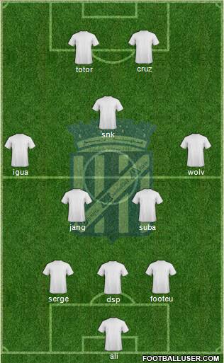 Olympique Mostakbel Arzew 3-5-2 football formation