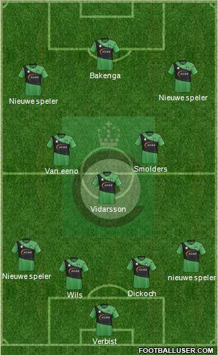 KSV Cercle Brugge 5-3-2 football formation