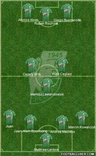 Pelikan Lowicz 4-1-2-3 football formation