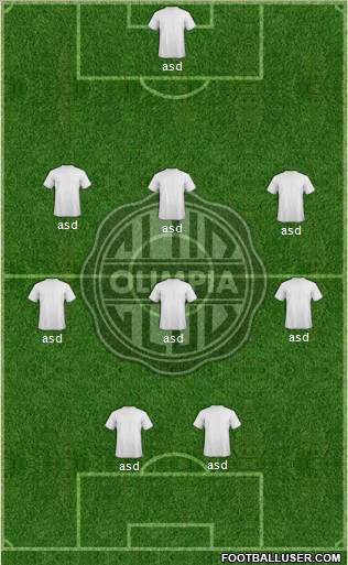 C Olimpia 4-3-3 football formation