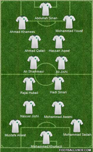 Saudi Arabia 4-5-1 football formation