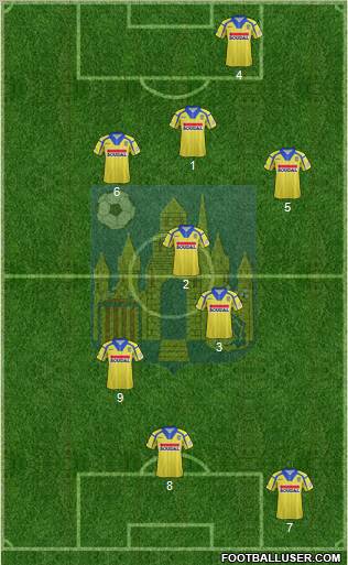 KVC Westerlo 4-3-2-1 football formation