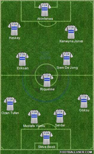 KSV Roeselare 4-5-1 football formation