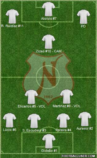 Náutico EC football formation