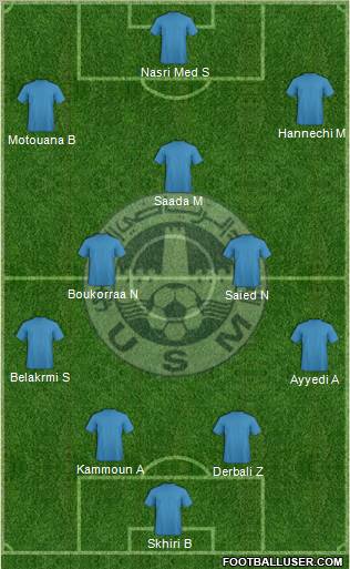 Union Sportive Monastirienne 4-3-2-1 football formation