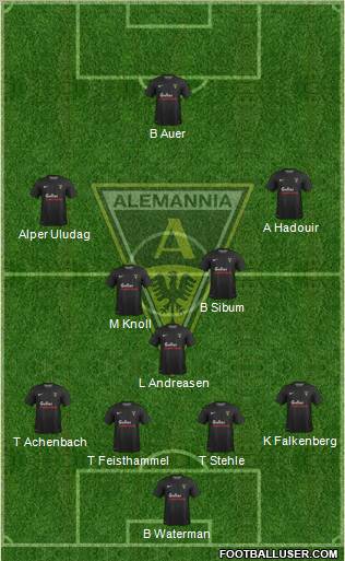 TSV Alemannia Aachen 4-5-1 football formation
