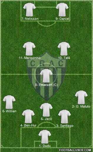 CRA Catalano 5-3-2 football formation