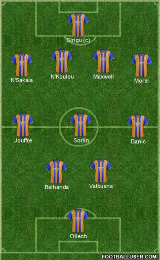 Mansfield Town 4-5-1 football formation