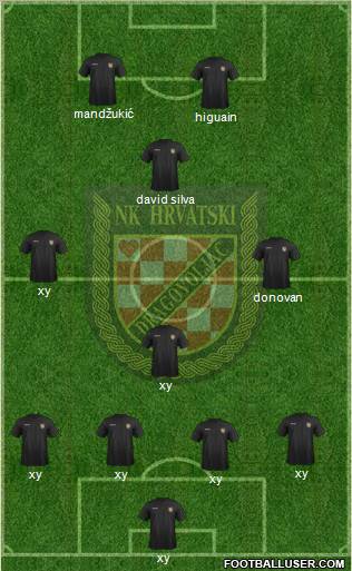 NK Hrvatski Dragovoljac 4-3-1-2 football formation