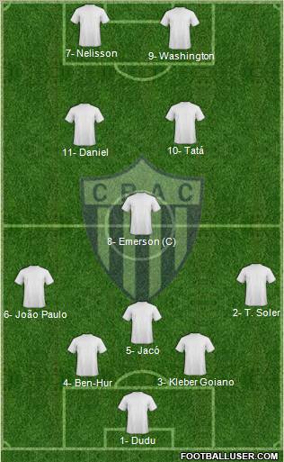 CRA Catalano 5-3-2 football formation