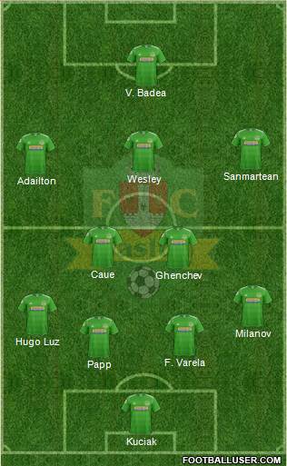 FC Vaslui 3-5-1-1 football formation