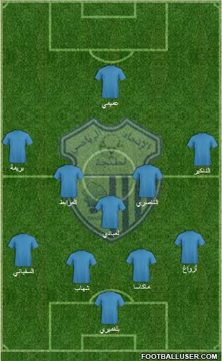 Ittihad Riadi de Tanger 4-5-1 football formation