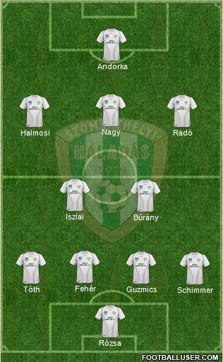 Haladás FC 4-2-3-1 football formation