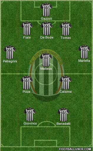 Esperia Viareggio 3-5-2 football formation