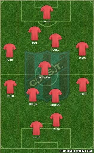 San Telmo 4-1-3-2 football formation