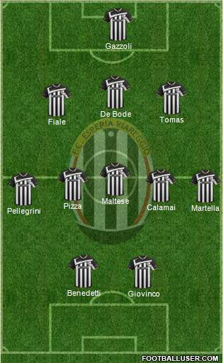 Esperia Viareggio 3-5-2 football formation