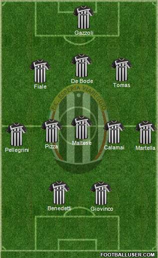 Esperia Viareggio football formation