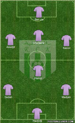 Raed Chabab Kouba 3-5-2 football formation