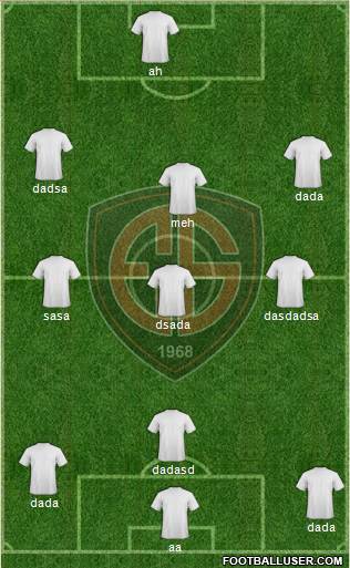 Erzincanspor 5-3-2 football formation
