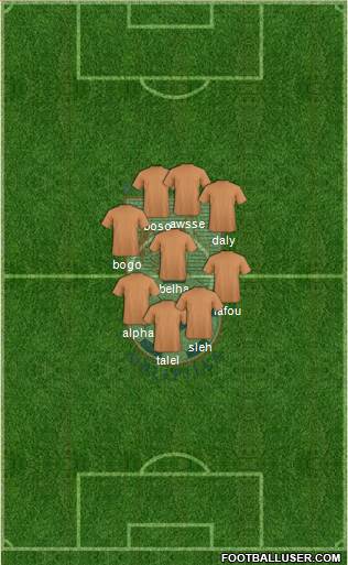 CD Melipilla 4-3-2-1 football formation