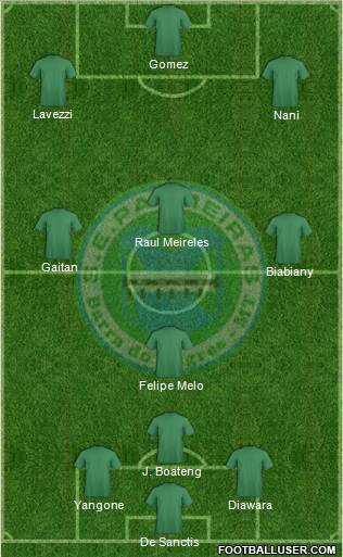 SE Palmeiras (MT) 3-4-3 football formation