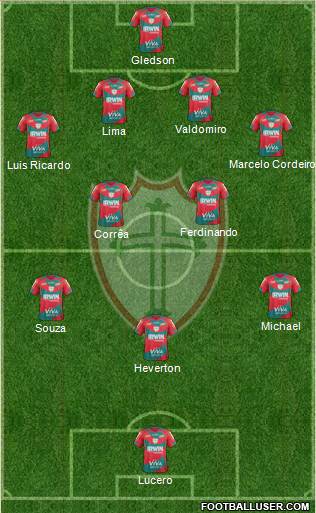 A Portuguesa D 4-5-1 football formation